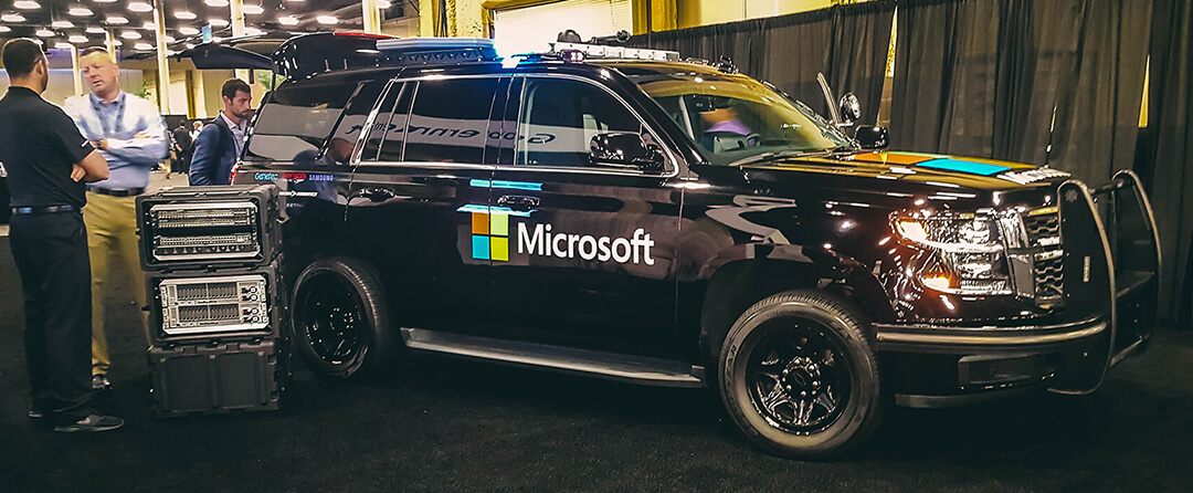 Microsoft showcases their latest technology at Inspire, including this tech-forward SUV