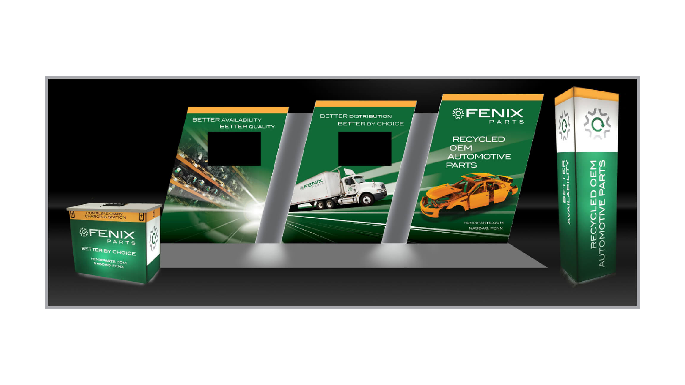 Fenix Auto Parts Trade Show & Booth Designs Media Work Merit Mile